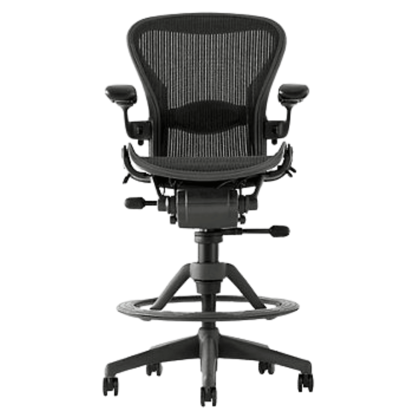 Herman Miller Aeron Stool Mesh Office Chair Standard Options (Black/Graphite) - Size B - Best Deal Office Furniture & Apple StoreLas_Vegas