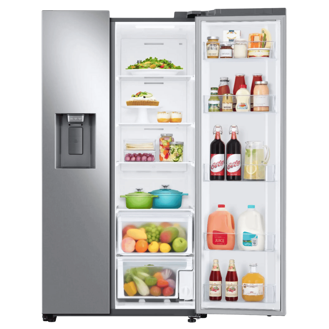 Samsung 27.4 cu. ft. Large Capacity Side - by - Side Refrigerator in Stainless Steel (RS27T5200SR) - Best Deal Office Furniture & Apple StoreLas_Vegas