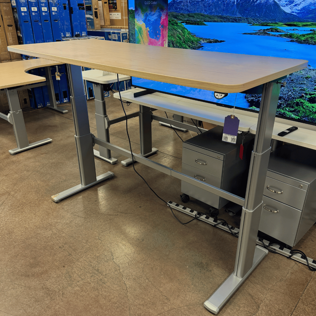 Steelcase Height Adjustable Standing Desk 70"x29" – Dual Motor Electric Sit - to - Stand Desk - Best Deal Office, TV, & Apple StoreLas_Vegas