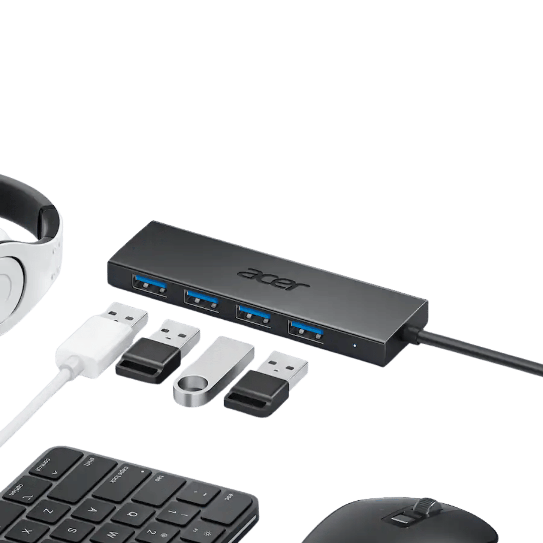 Acer 5 - in - 1 USB - C Hub UCN3273 – 1×USB - C + 4×USB 3.0 Ports for MacBook Pro/Air, iPad Pro & Windows Laptops - Best Deal Office, TV, & Apple StoreLas_Vegas