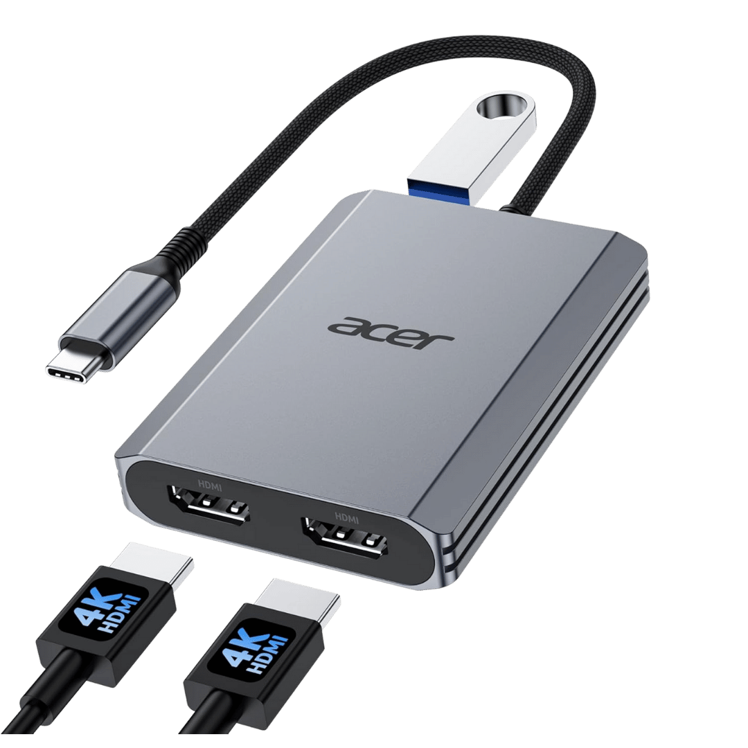 Acer USB - C to Dual HDMI Adapter ODK540 – 4K@60Hz Dual Monitor Hub for MacBook Pro/Air, Windows & Chromebook - Best Deal Office, TV, & Apple StoreLas_Vegas