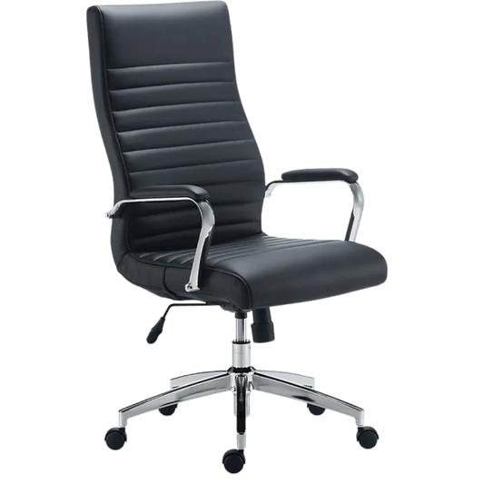 Bentura Ergonomic Bonded Leather Swivel Managers Chair (Black) - Best Deal Office Las_Vegas