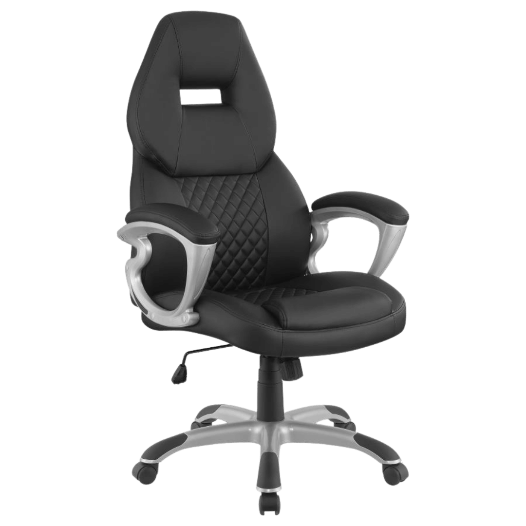 Bruce Upholstered Adjustable Home Office Chair Black - Best Deal Office Las_Vegas