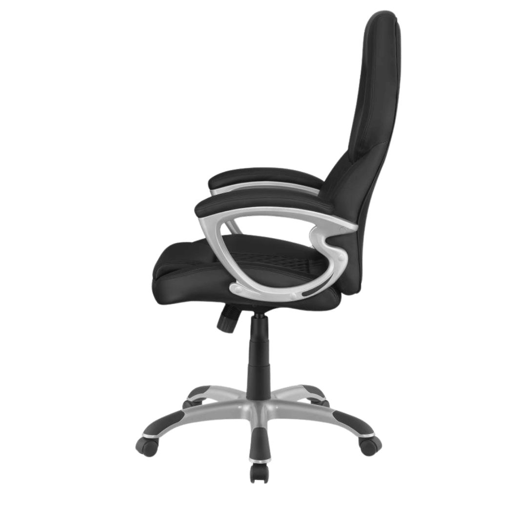 Bruce Upholstered Adjustable Home Office Chair Black - Best Deal Office Las_Vegas