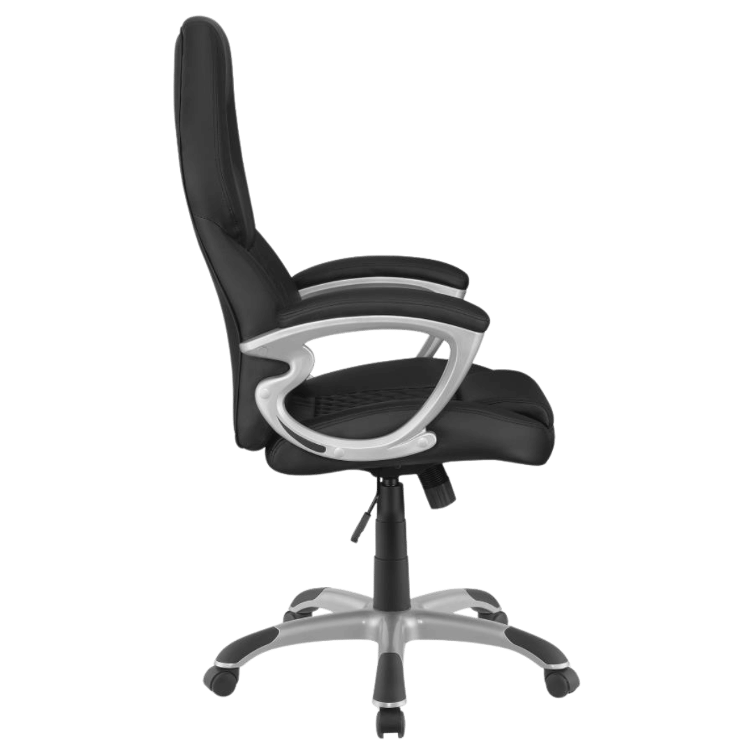 Bruce Upholstered Adjustable Home Office Chair Black - Best Deal Office Las_Vegas