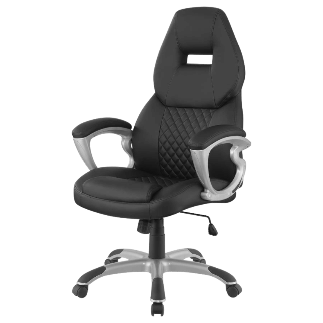 Bruce Upholstered Adjustable Home Office Chair Black - Best Deal Office Las_Vegas