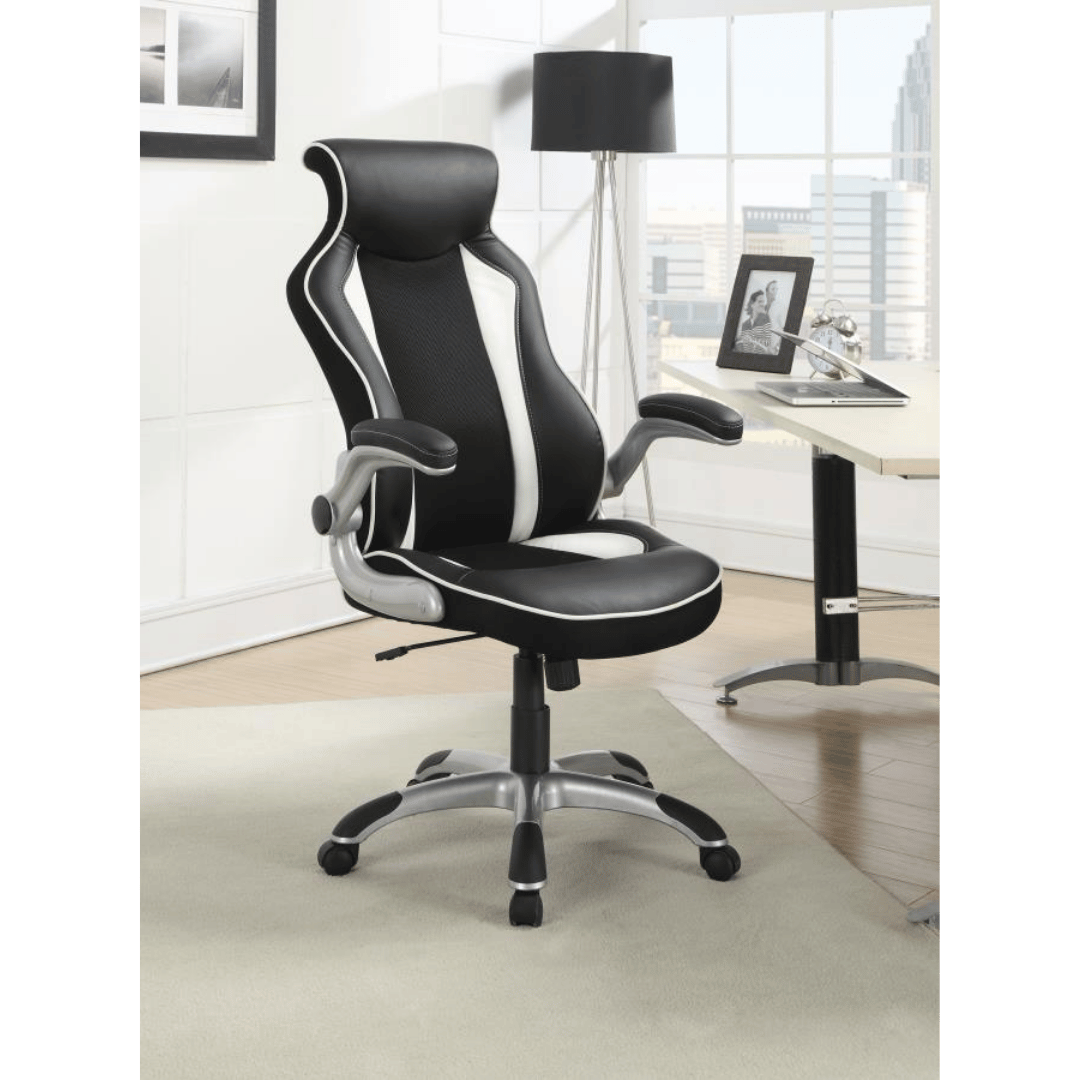 Dustin Upholstered Adjustable Home Office Chair Black - Best Deal Office Las_Vegas