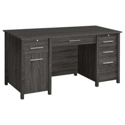 Dylan 60 - inch 4 - drawer Lift Top Office Desk Weathered Grey - Best Deal Office Las_Vegas