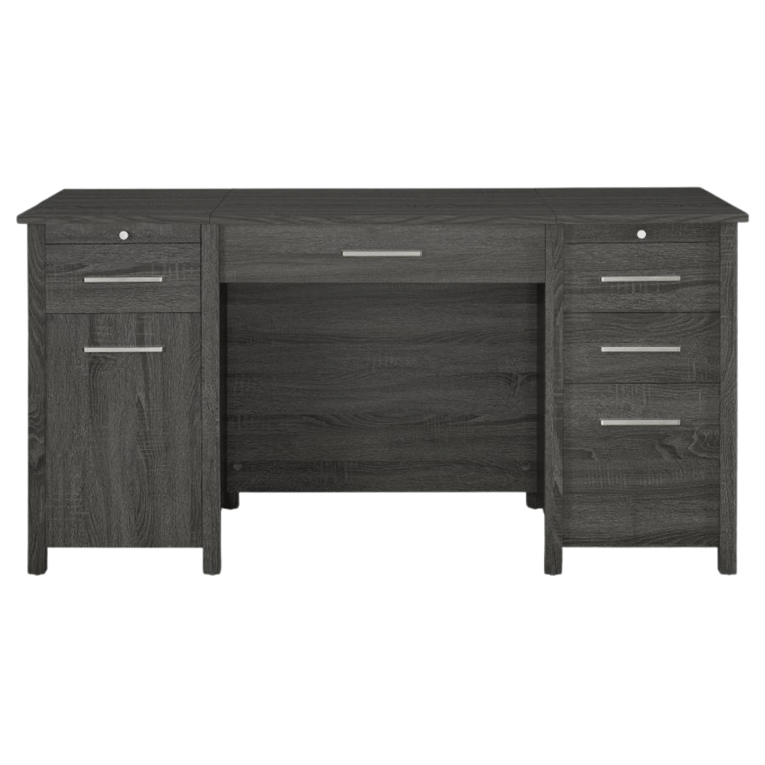 Dylan 60 - inch 4 - drawer Lift Top Office Desk Weathered Grey - Best Deal Office Las_Vegas