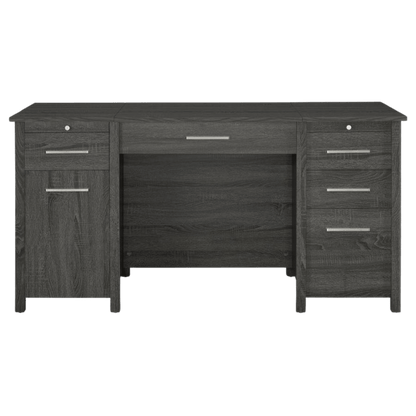 Dylan 60 - inch 4 - drawer Lift Top Office Desk Weathered Grey - Best Deal Office Las_Vegas