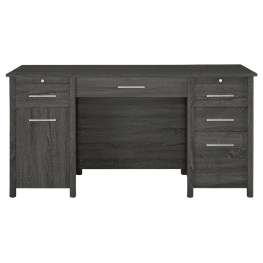 Dylan 60 - inch 4 - drawer Lift Top Office Desk Weathered Grey - Best Deal Office Las_Vegas