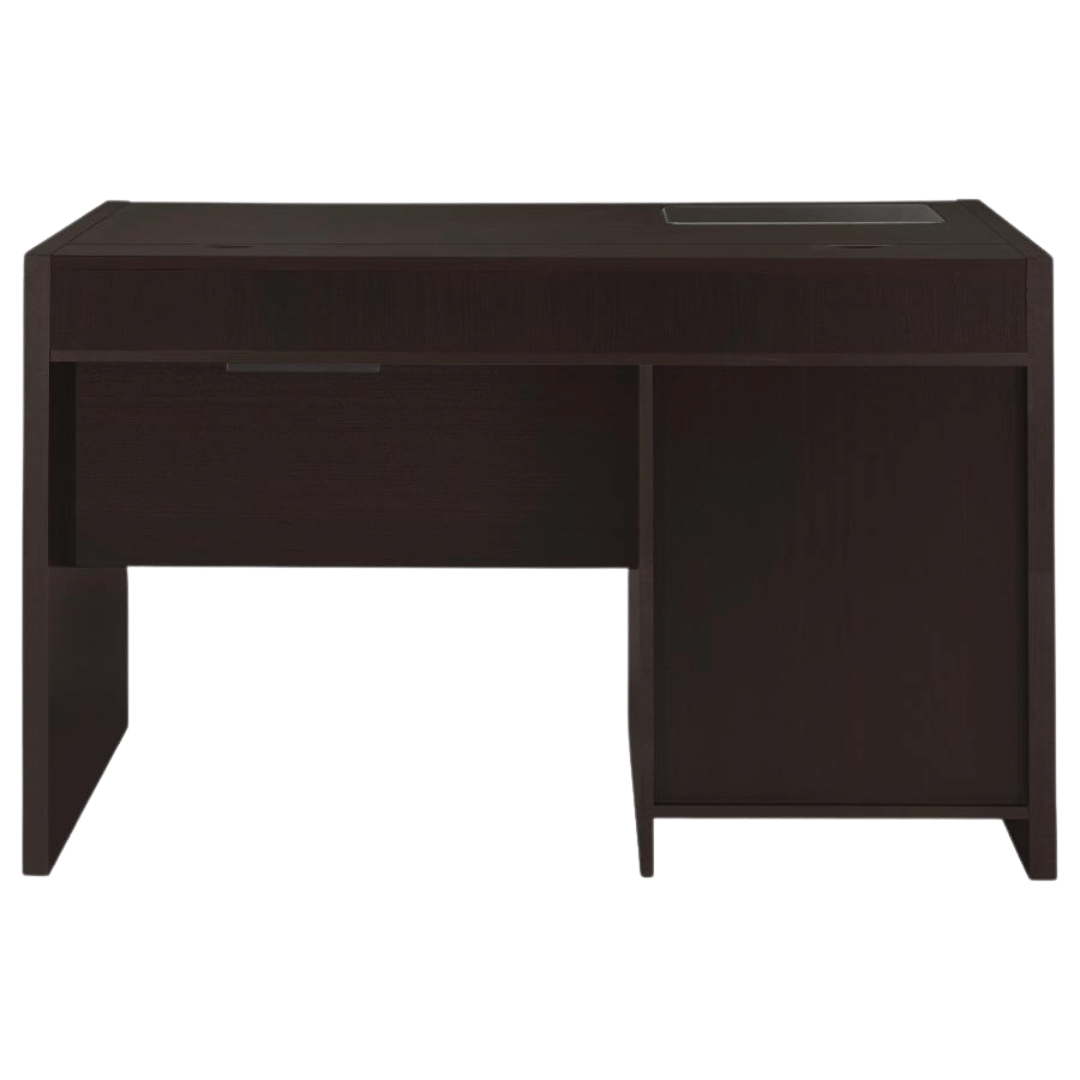 Halston 47 - inch 2 - drawer Office Desk with Cabinet Cappuccino - Best Deal Office Las_Vegas