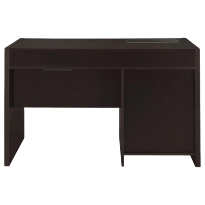 Halston 47 - inch 2 - drawer Office Desk with Cabinet Cappuccino - Best Deal Office Las_Vegas