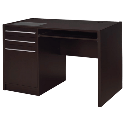 Halston 47 - inch 2 - drawer Office Desk with Cabinet Cappuccino - Best Deal Office Las_Vegas