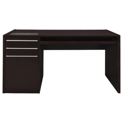 Halston 60 - inch 3 - drawer Office Computer Desk Cappuccino - Best Deal Office Las_Vegas