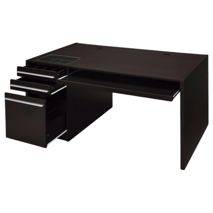 Halston 60 - inch 3 - drawer Office Computer Desk Cappuccino - Best Deal Office Las_Vegas