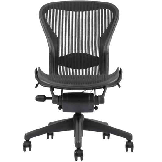 Herman Miller Aeron Mesh Office Chair Armless w/ Standard Options (Black/Graphite) - Size C - Best Deal Office, TV, & Apple StoreLas_Vegas
