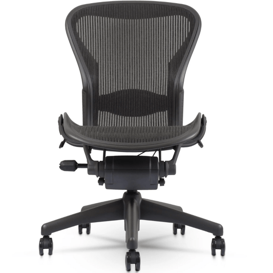Herman Miller Aeron Mesh Office Chair Armless w/ Standard Options (Black/Graphite) - Size C - Best Deal Office, TV, & Apple StoreLas_Vegas