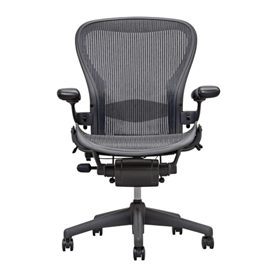 Herman Miller Aeron Mesh Office Chair Standard Options (Black/Graphite) - Size A - Best Deal Office Las_Vegas