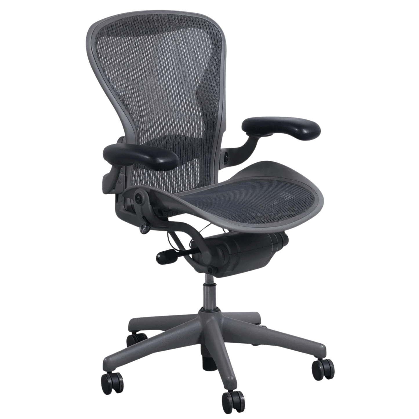 Herman Miller Aeron Mesh Office Chair Standard Options (Black/Graphite) - Size A - Best Deal Office Las_Vegas