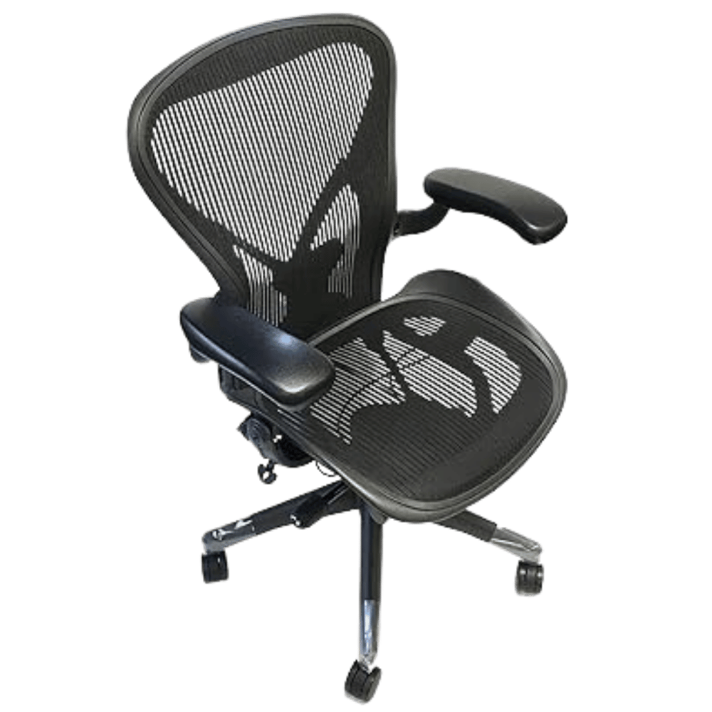 Herman Miller Aeron Office Chair Posture Fit (Fully Adjustable) Graphite/Black - Size A - Best Deal Office Las_Vegas