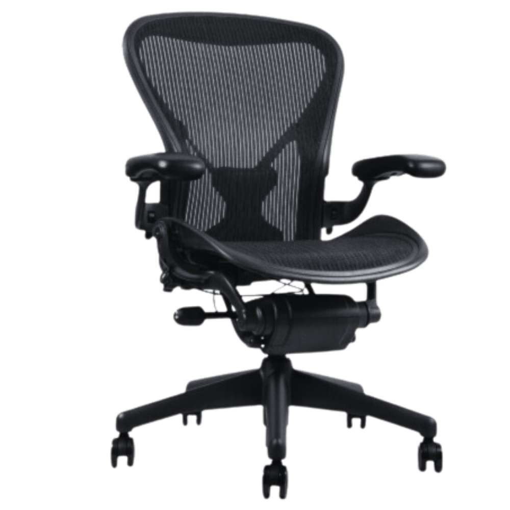 Herman Miller Aeron Office Chair Posture Fit (Fully Adjustable) Graphite/Black - Size A - Best Deal Office Las_Vegas