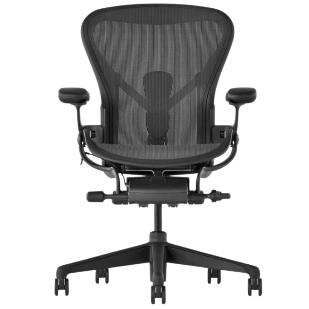 Herman Miller Aeron Remastered Fully Adjustable Office Chair with Posture Fit SL (Graphite) - Size B - Best Deal Office Furniture & Apple StoreLas_Vegas