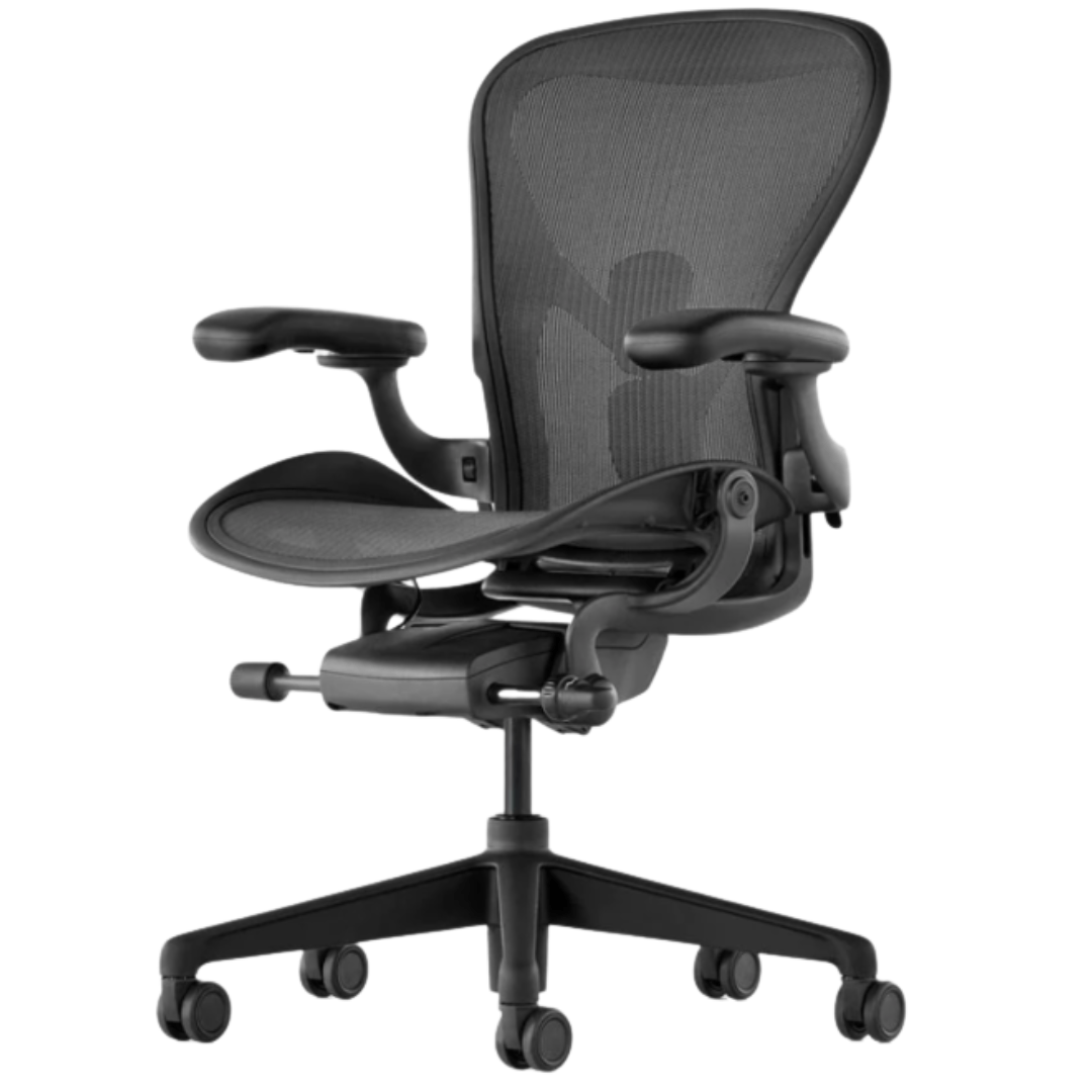 Herman Miller Aeron Remastered Fully Adjustable Office Chair with Posture Fit SL (Graphite) - Size B - Best Deal Office Furniture & Apple StoreLas_Vegas