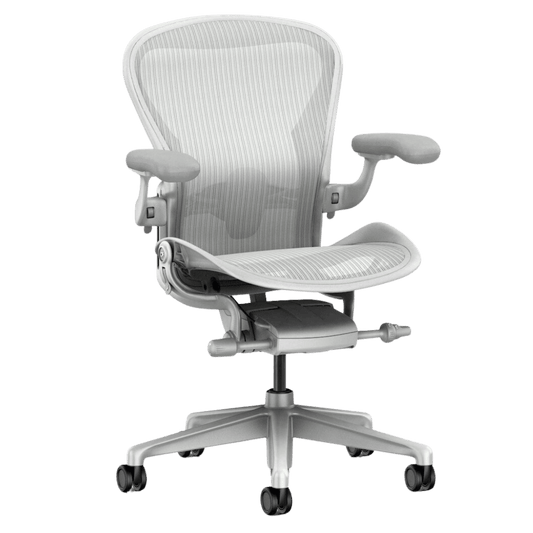 Herman Miller Aeron Remastered Semi Adjustable Office Chair (Mineral/Satin) - Size B - Best Deal Office Las_Vegas