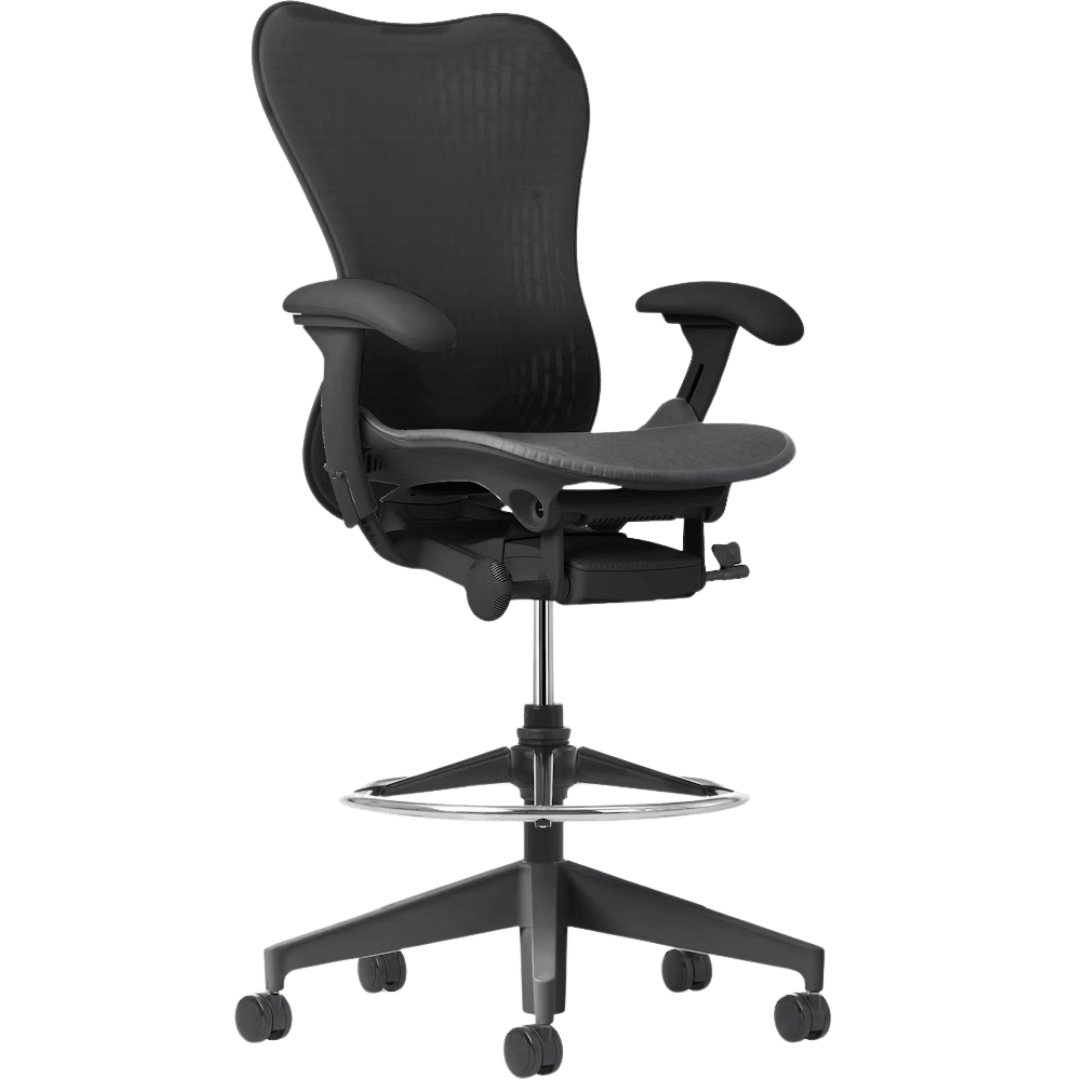 Herman Miller Fully Adjustable Mirra 2 Stool Office Chair (Black Mesh/Black Frame) - Best Deal Office Furniture & Apple StoreLas_Vegas