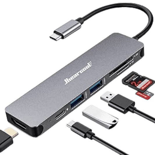 Hiearcode 7 - in - 1 Multi - Port USB - C Hub (2 X USB 3.0, PD, HDMI, SD,Micro SD) - Best Deal Office Furniture & Apple StoreLas_Vegas