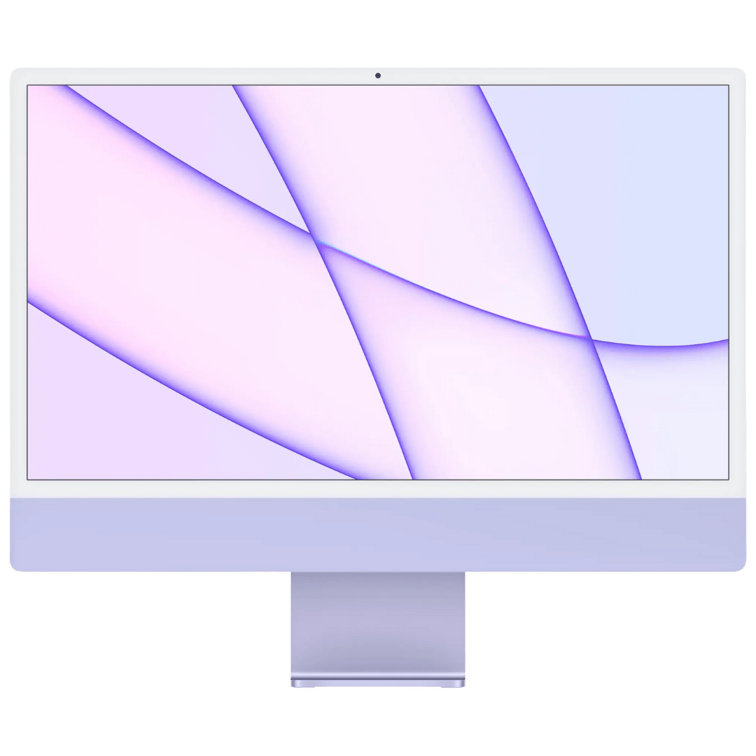 iMac 5K Retina 24 inch - Apple M1 8 - core and 8 - core GPU - 8GB RAM - 256GB SSD (2021) - Purple - Best Deal Office Las_Vegas