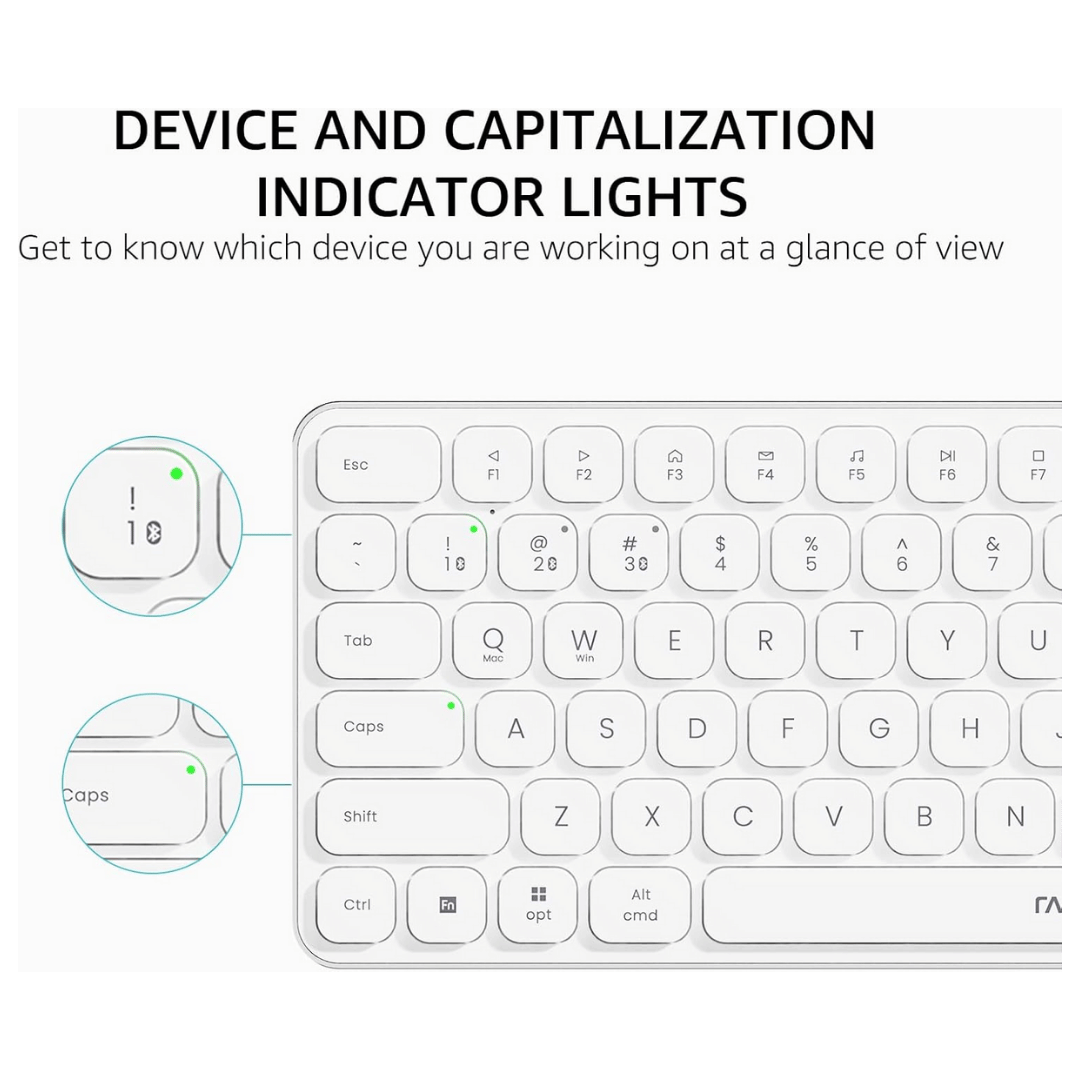 Rapoo Keyboard and Mouse Combo with Apple Keys Bluetooth and USB Node - White - (9010M) - Best Deal Office Furniture & Apple StoreLas_Vegas