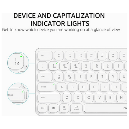 Rapoo Keyboard and Mouse Combo with Apple Keys Bluetooth and USB Node - White - (9010M) - Best Deal Office Furniture & Apple StoreLas_Vegas
