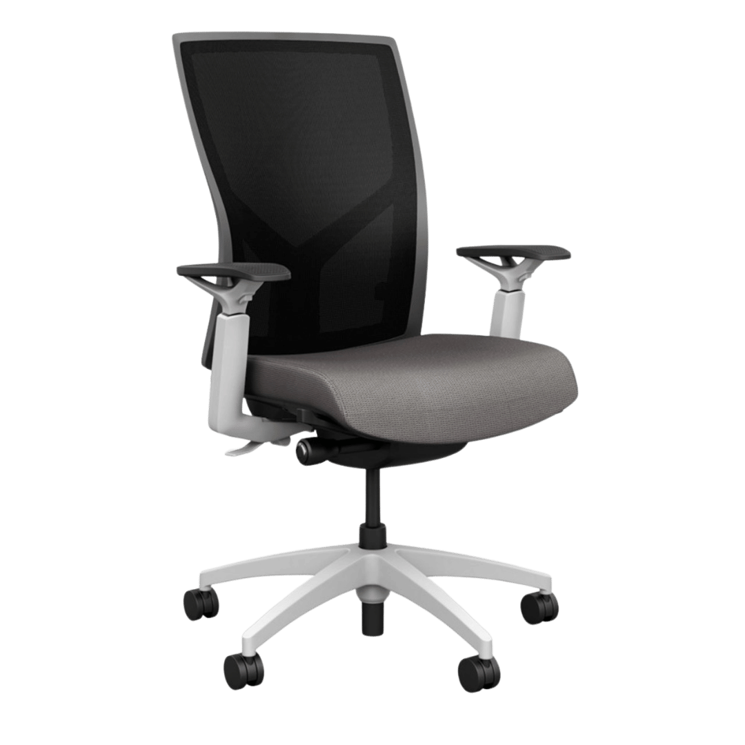 SitOnIt Torsa Ergonomic Task Office Chair (Black Fabric/White Frame) - Best Deal Office Furniture & Apple StoreLas_Vegas