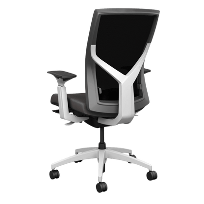 SitOnIt Torsa Ergonomic Task Office Chair (Black Fabric/White Frame) - Best Deal Office Furniture & Apple StoreLas_Vegas