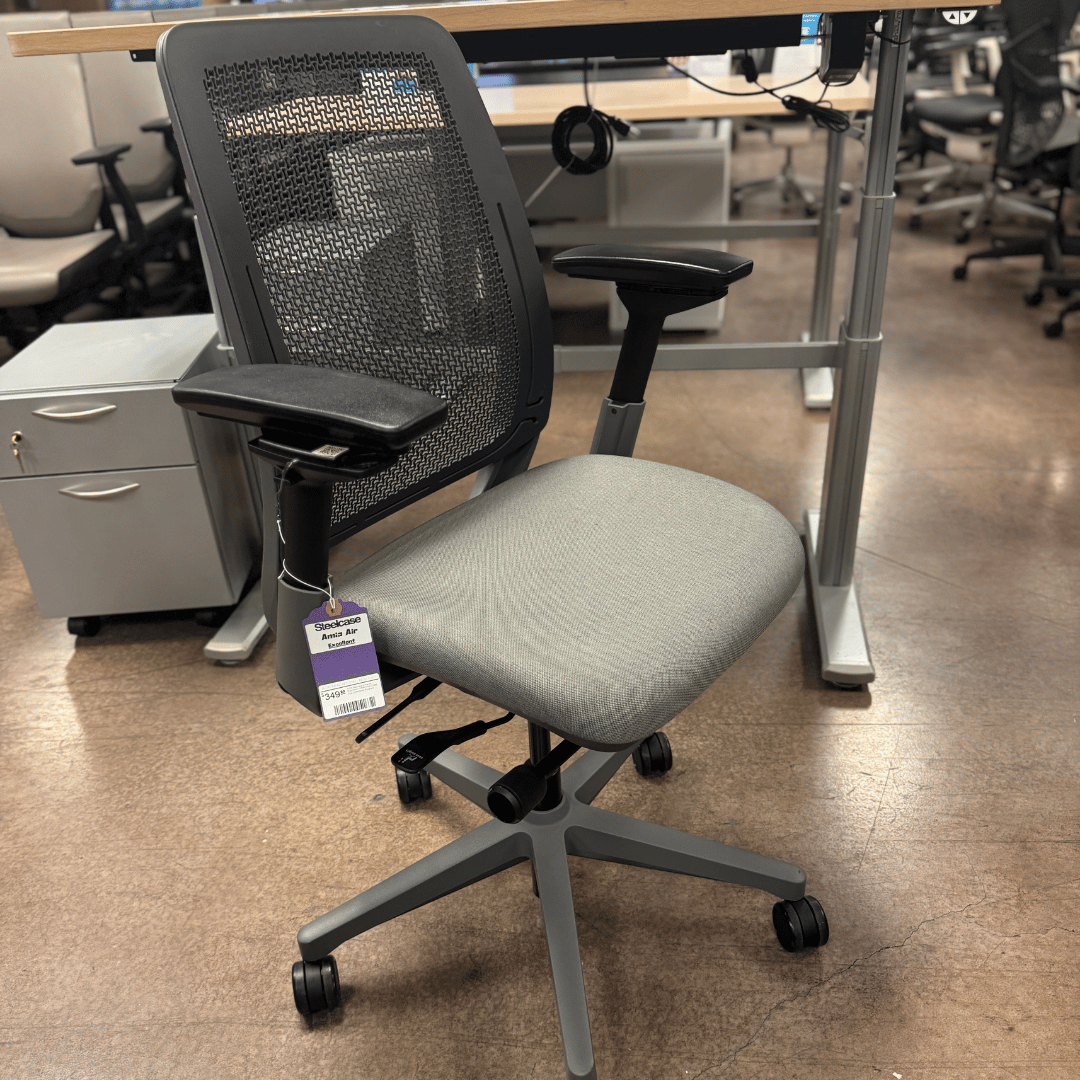 Steelcase Amia Air Ergonomic Office Chair (Night Owl Cloth/Merle) - Best Deal Office Furniture & Apple StoreLas_Vegas