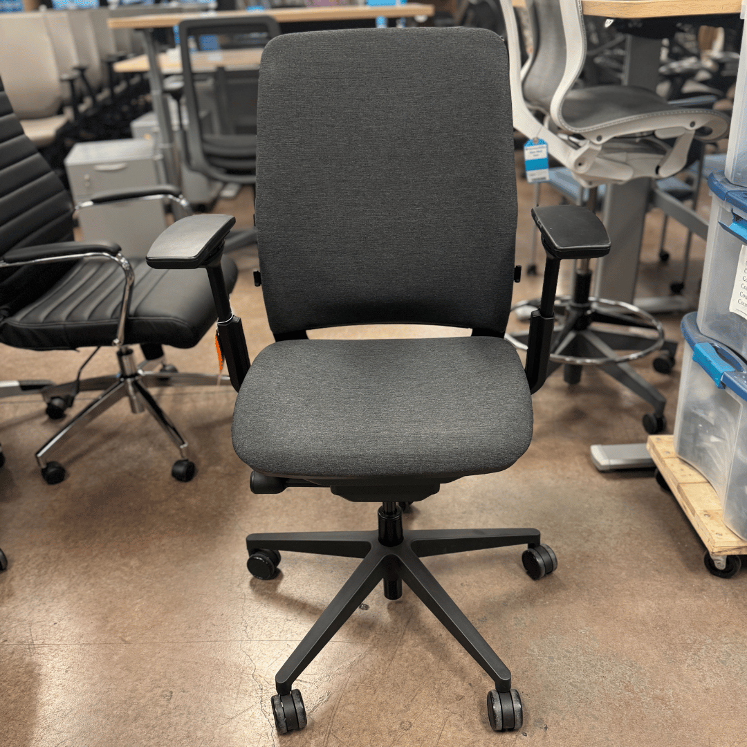 Steelcase Amia Ergonomic Office Chair (Billiard Ink Cloth /Black Frame) - Best Deal Office Furniture & Apple StoreLas_Vegas