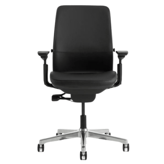 Steelcase Amia Ergonomic Office Chair (Black Leather) - Best Deal Office Las_Vegas