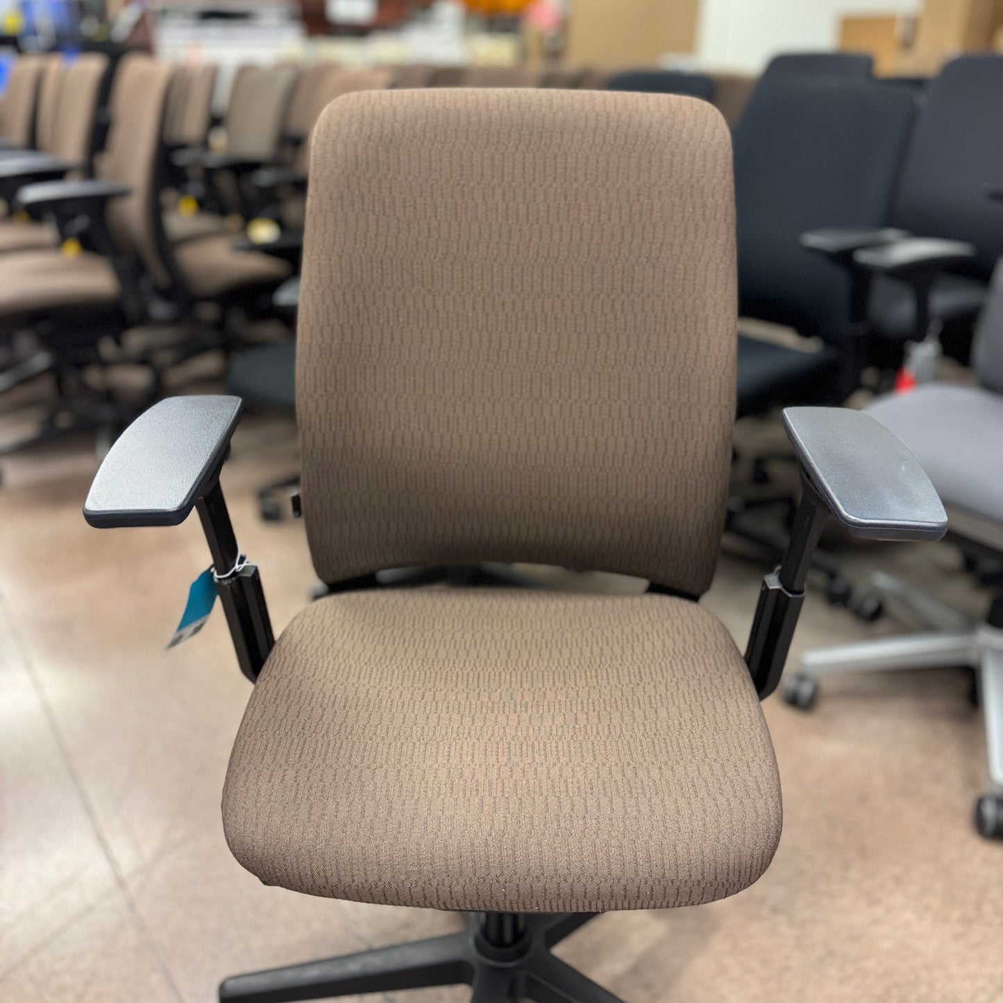 Steelcase Amia Ergonomic Office Chair (Brown Cloth/Black Frame) - Best Deal Office Las_Vegas