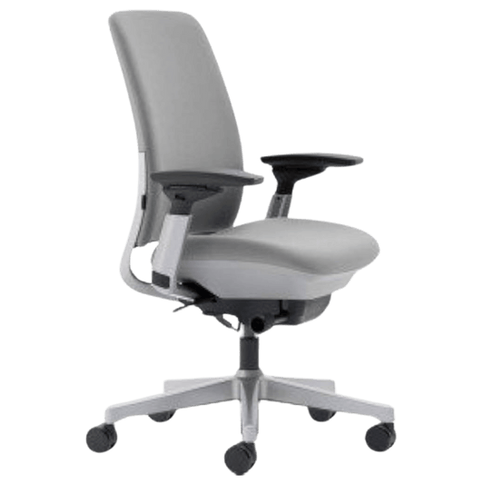 Steelcase Amia Ergonomic Office Chair (Gray Cloth/Silver Frame) - Best Deal Office Las_Vegas