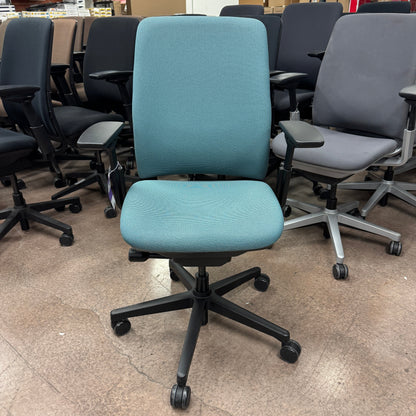 Steelcase Amia Ergonomic Office Chair (Teal Cloth/Black Frame) - Best Deal Office Las_Vegas