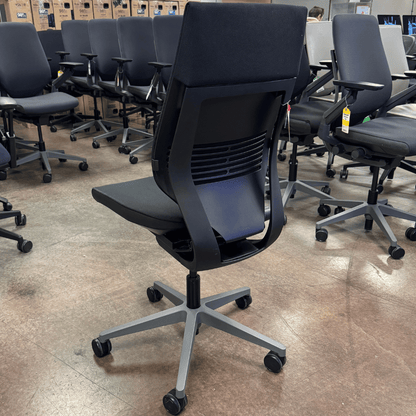 Steelcase Gesture Ergonomic Executive Office Chair with Adjustable Lumbar ARMLESS (Black Cloth/Black Frame) Excellent - Best Deal Office, TV, & Apple StoreLas_Vegas