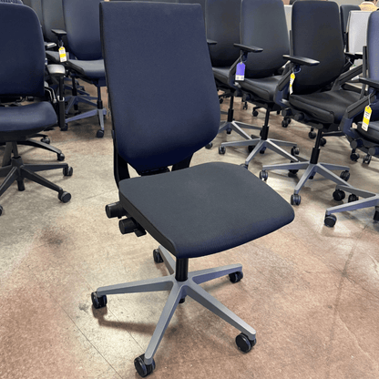 Steelcase Gesture Ergonomic Executive Office Chair with Adjustable Lumbar ARMLESS (Black Cloth/Black Frame) Excellent - Best Deal Office, TV, & Apple StoreLas_Vegas