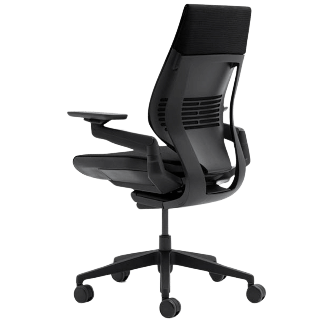 Steelcase Gesture Ergonomic Executive Office Chair with Adjustable Lumbar (Congent Connect Licorice Cloth/Black Frame) - Best Deal Office Furniture & Apple StoreLas_Vegas