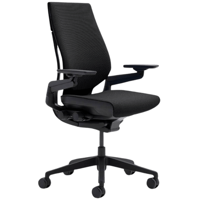 Steelcase Gesture Ergonomic Executive Office Chair with Adjustable Lumbar (Congent Connect Licorice Cloth/Black Frame) - Best Deal Office Furniture & Apple StoreLas_Vegas