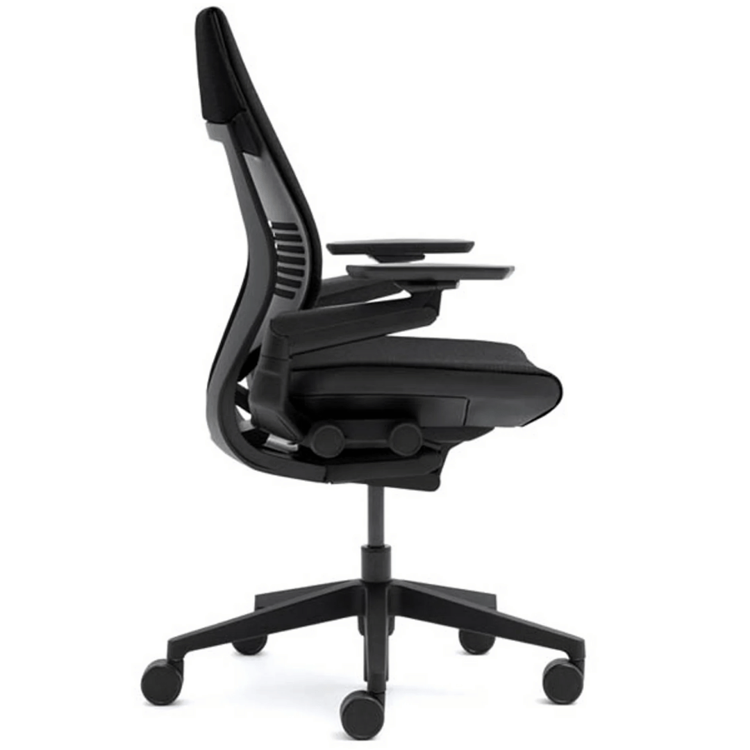 Steelcase Gesture Ergonomic Executive Office Chair with Adjustable Lumbar (Congent Connect Licorice Cloth/Black Frame) - Best Deal Office Furniture & Apple StoreLas_Vegas