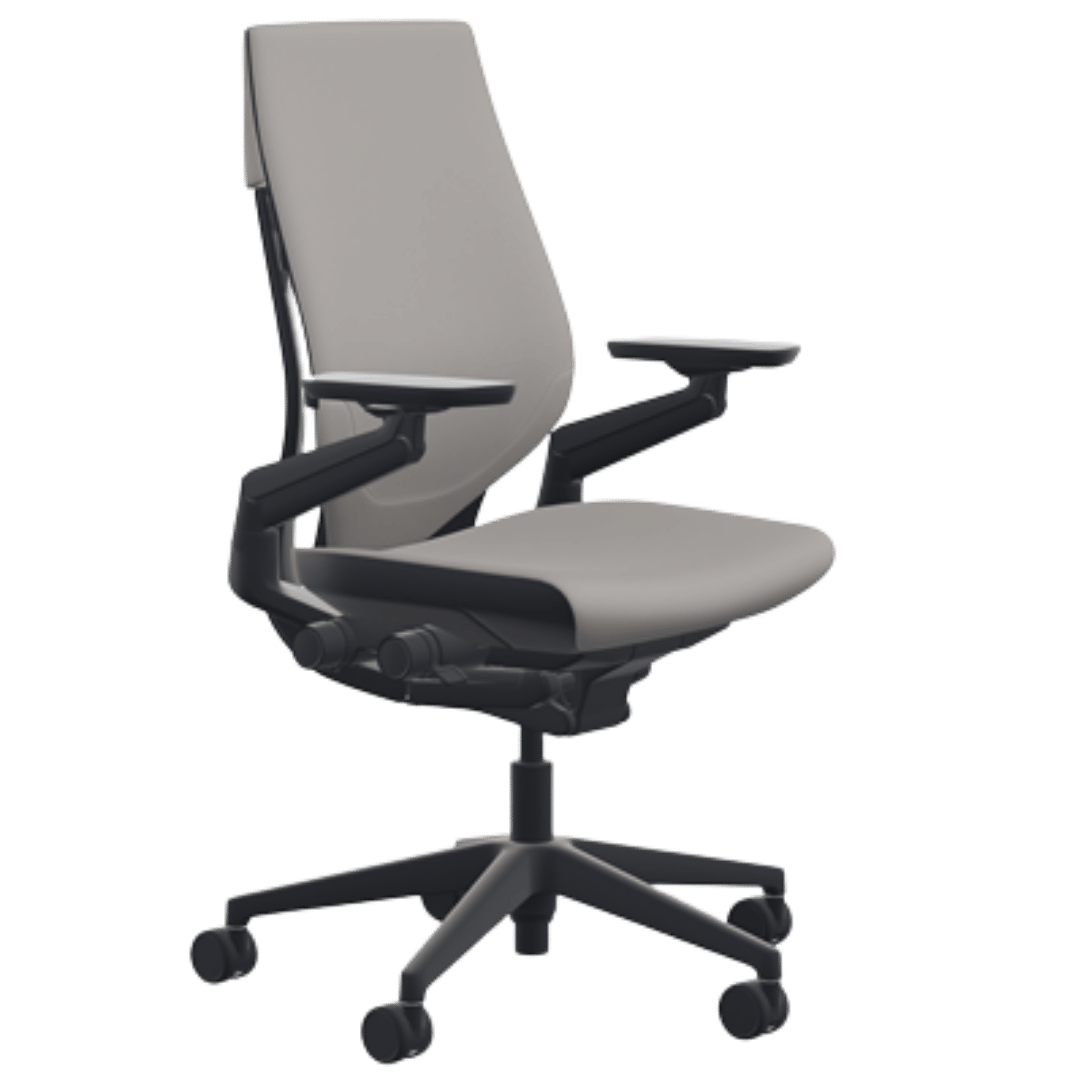 Steelcase Gesture Office Chair Elmosoft Leather - Dove Grey - Best Deal Office Las_Vegas