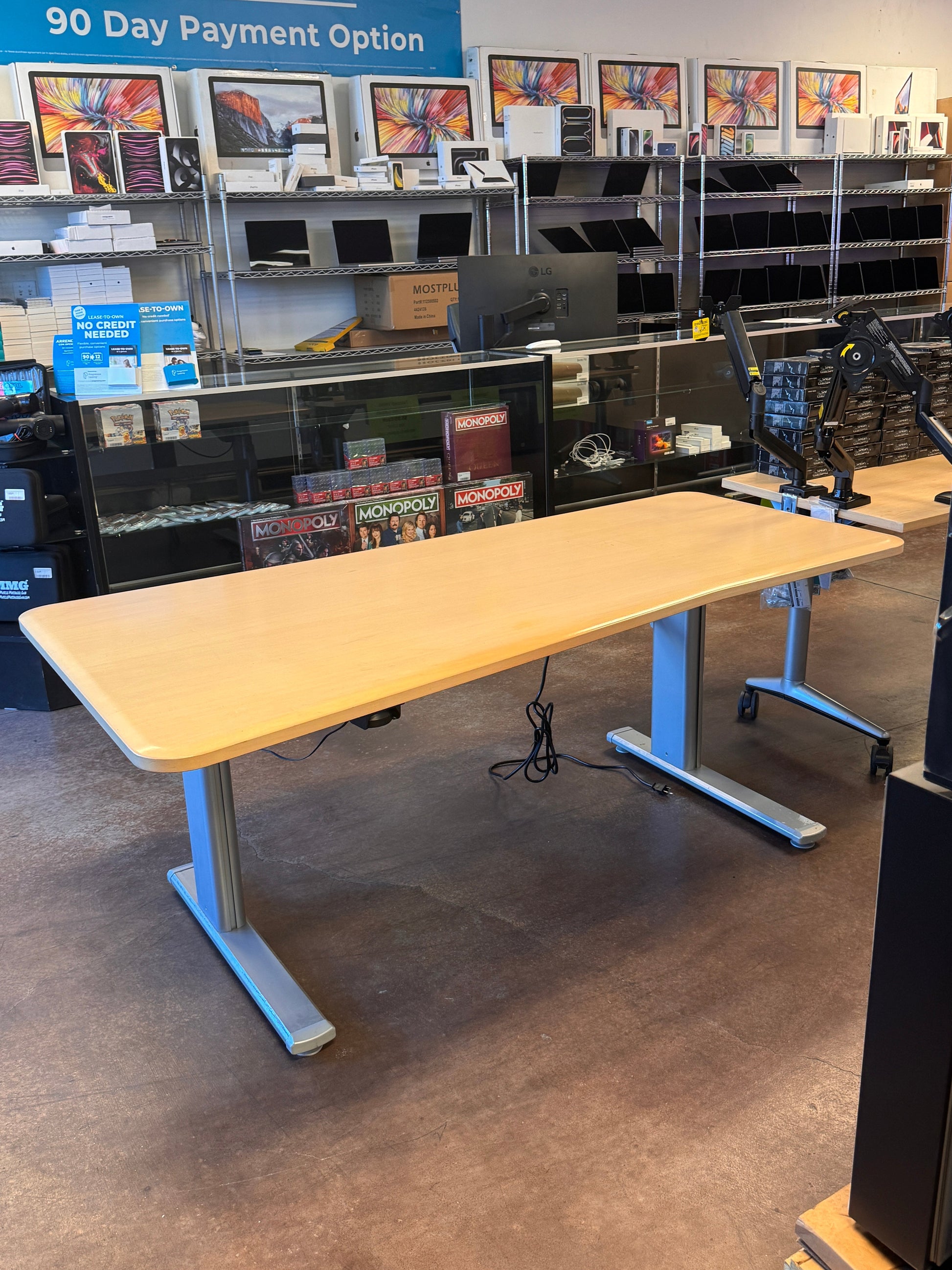 Steelcase Height Adjustable Curved Standing Office Desk - Powered with Dual Motors (72"x36") - Best Deal Office Furniture & Apple StoreLas_Vegas