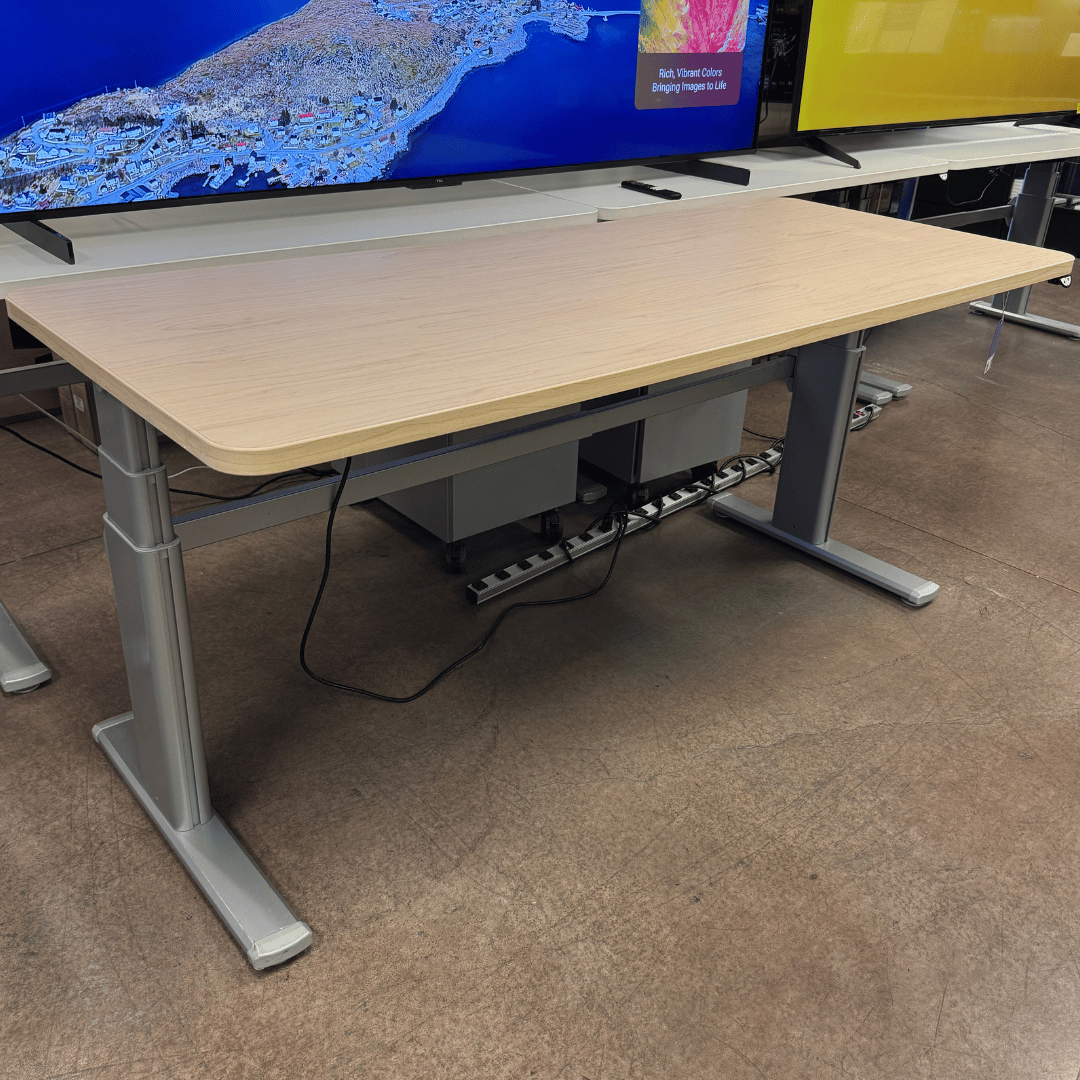 Steelcase Height Adjustable Standing Desk 70"x29" – Dual Motor Electric Sit - to - Stand Desk - Best Deal Office, TV, & Apple StoreLas_Vegas